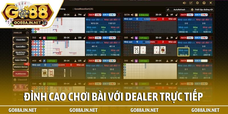 Đỉnh cao chơi bài với Dealer trực tiếp